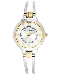 Anne Klein Watch, Women's Two-Tone Bangle Bracelet 29mm Ak-1441SVTT