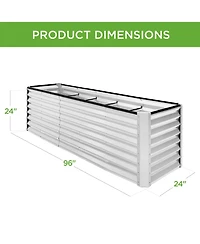 Best Choice Products 8x2x2ft Outdoor Metal Raised Garden Bed, Planter Box for Vegetables, Flowers