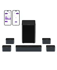 Ultimea Poseidon D80 Boom 7.1 Channel Soundbar with Dolby Atmos, Home Theater Sound System with Wireless Subwoofer, 500W