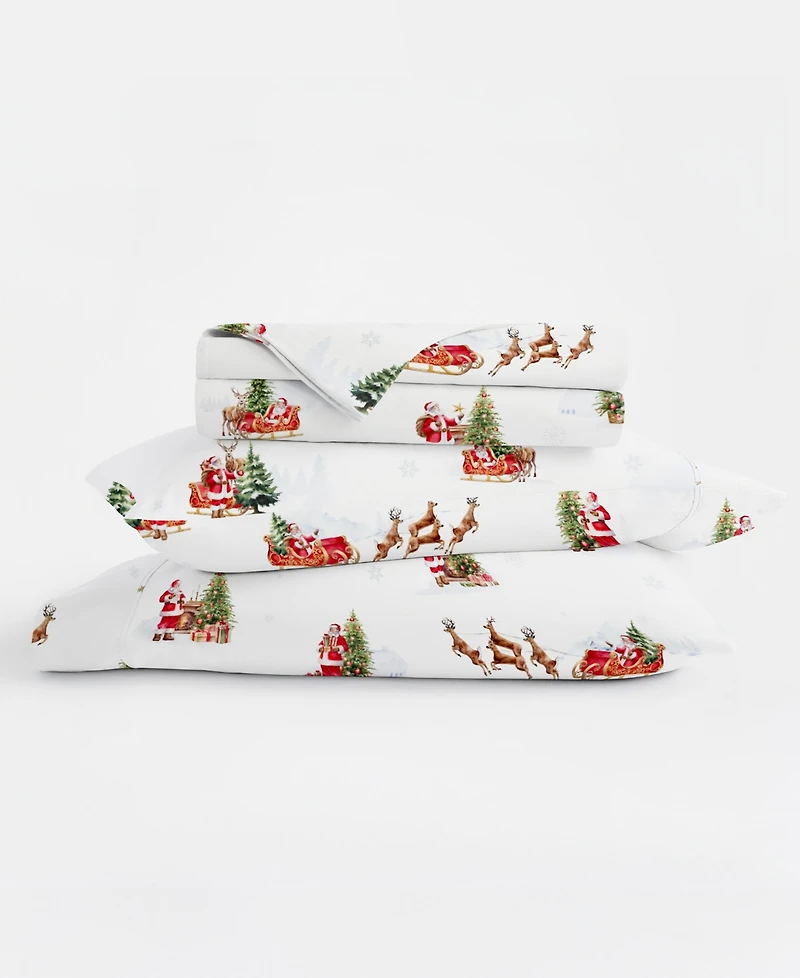 ienjoy Home Holiday Pattern 4-Pc. Sheet Set