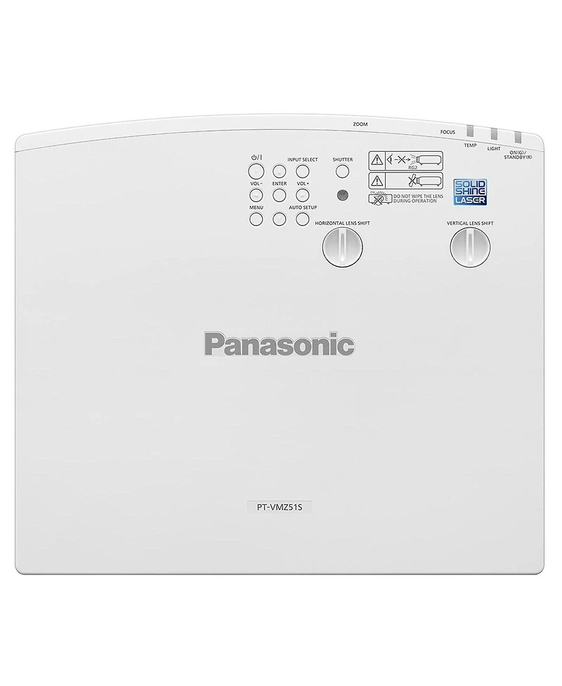 Panasonic Pt-VMZ51S Wuxga Lcd Laser Projector, 5200 Lumens, No Digital Link, White