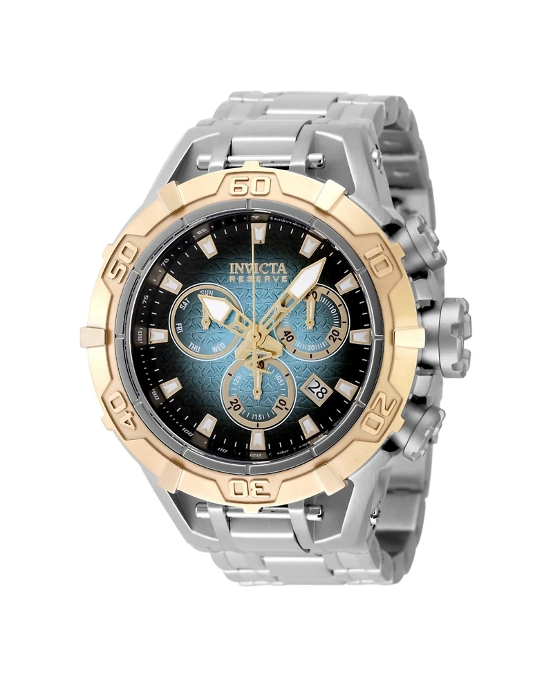 Invicta Men's 47852 Reserve Quartz 3 Hand Black, Blue Dial Watch