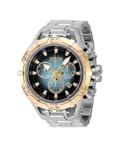 Invicta Men's 47852 Reserve Quartz 3 Hand Black, Blue Dial Watch