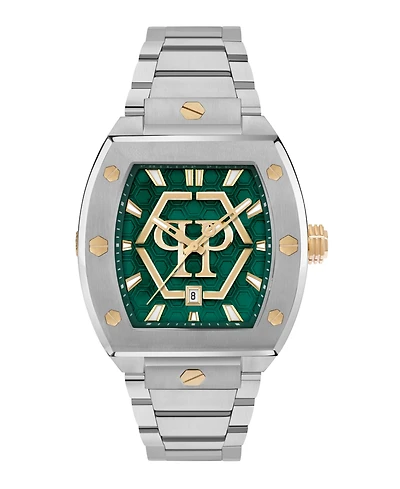 Philipp Plein Men's Silver Stainless Steel Watch, 44mm