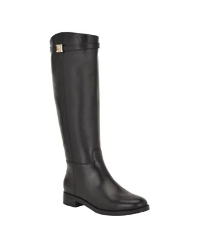 Guess Womens Zoro Leather Riding Boots Regular Wide Calf