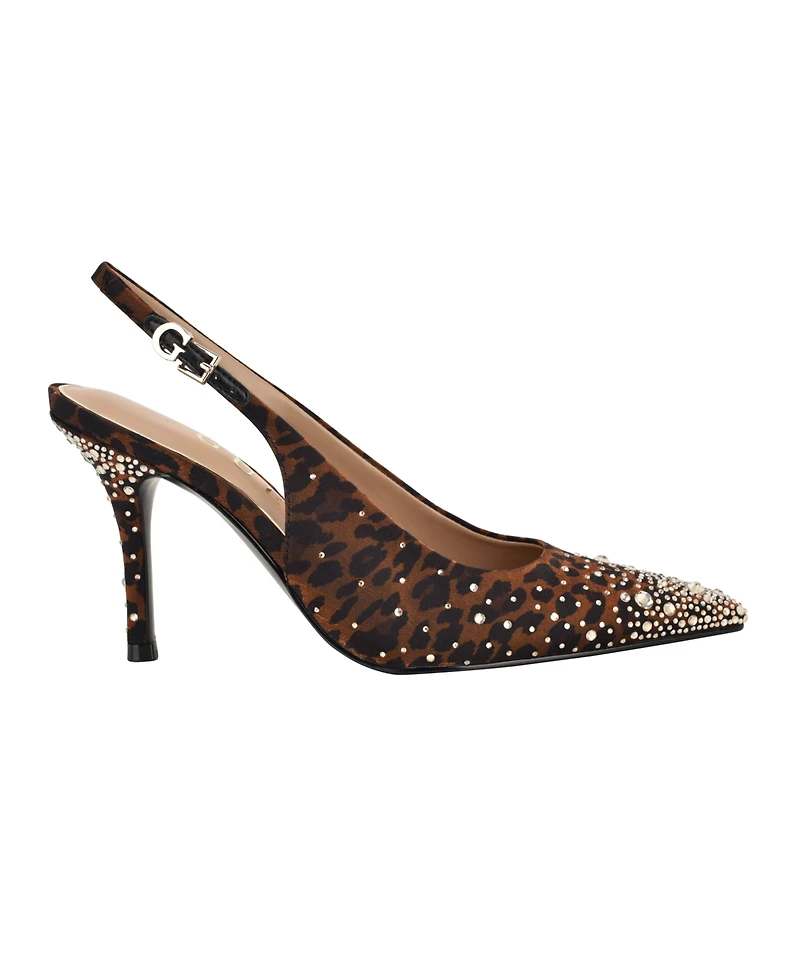 Guess Women's Princessa Quattro G Embellished Slingback Stiletto Pumps