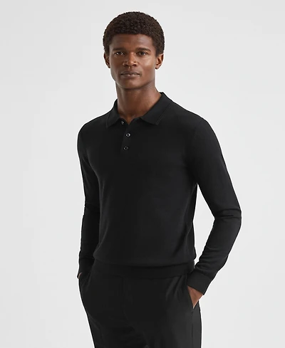 Reiss Men's Merino Wool Polo Shirt