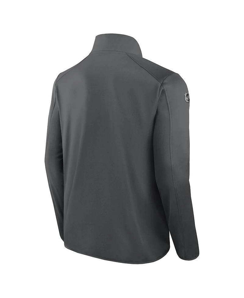 Fanatics Men's Gray Vegas Golden Knights Authentic Pro Rink Fleece Full-Zip Jacket
