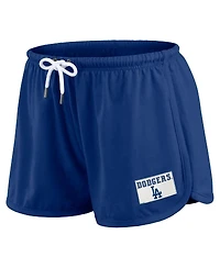 Wear by Erin Andrews Women's 2-Piece Royal Los Angeles Dodgers Heavy Rugby Jersey Long Sleeve T-Shirt and Shorts Lounge Set