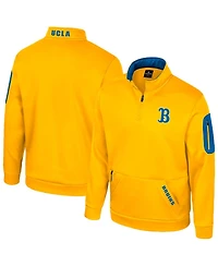 Colosseum Men's Gold Ucla Bruins Mainframe Quarter-Zip Fleece Jacket