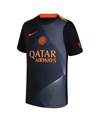 Nike Big Boys and Girls Black Inter Milan 2025/26 Third Academy Pro Pre-Match Dri-Fit Jersey