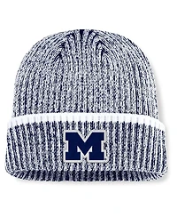 Fanatics Men's Navy/White Michigan Wolverines Haze Cuffed Knit Hat