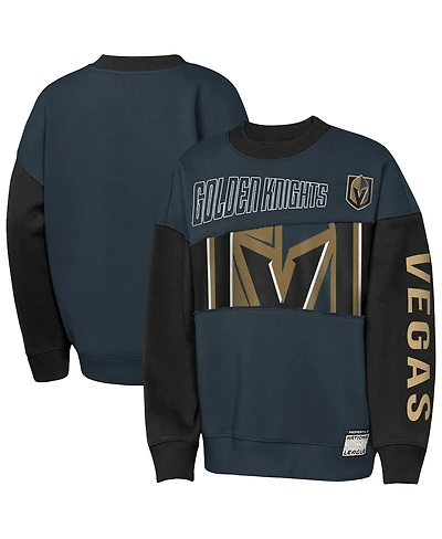 Outerstuff Big Boys and Girls Steel/Black Vegas Golden Knights Impact Player Sweatshirt