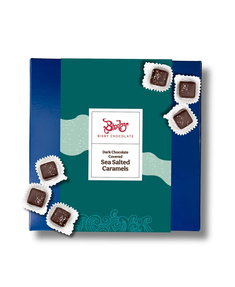 Bixby Chocolate Sea Salted Caramel Gift Box Dark Chocolate, 50 Piece