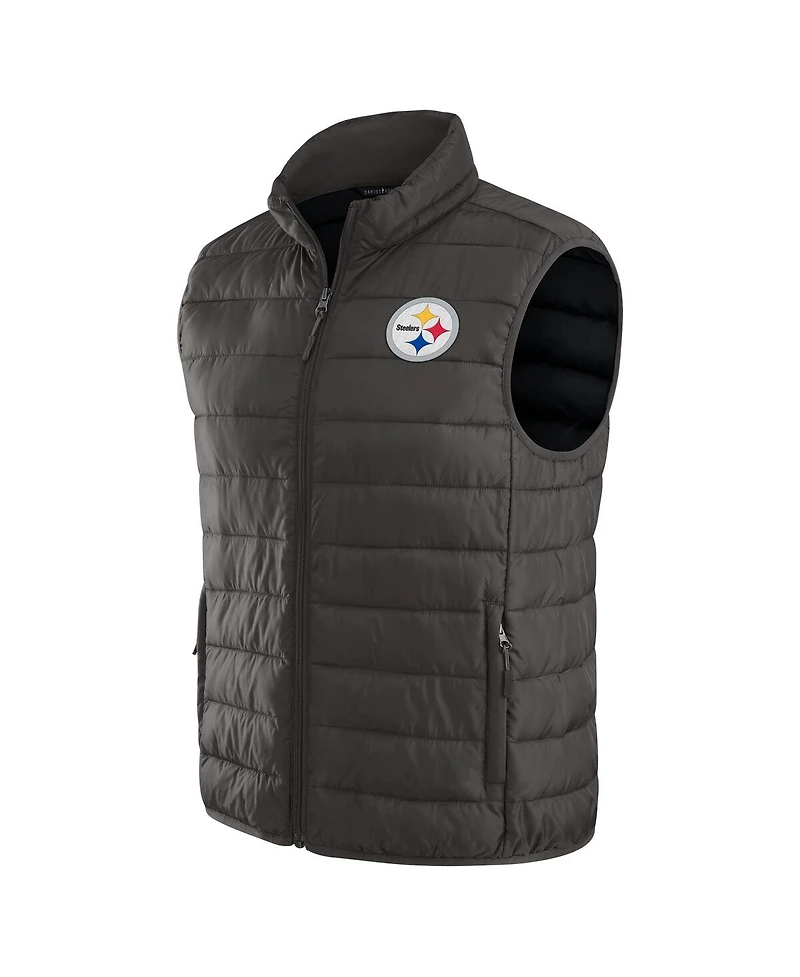 Darius Rucker Collection by Fanatics Men's Black Pittsburgh Steelers Packable Full-Zip Vest