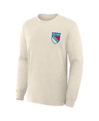 Fanatics Men's Beige New York Rangers Centennial Long Sleeve T-Shirt