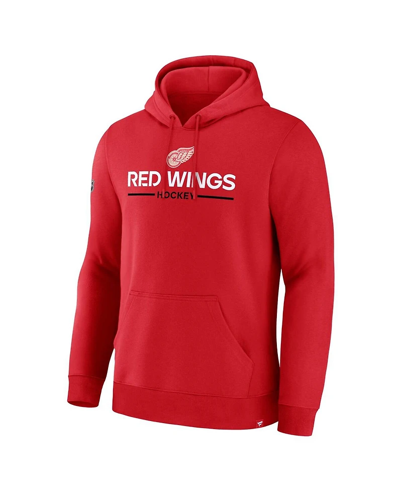 Fanatics Men's Red Detroit Wings Centennial Fleece Hoodie