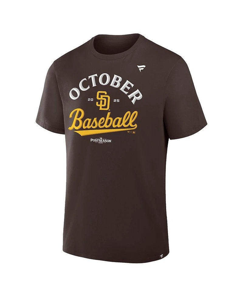 Fanatics Men's Brown San Diego Padres 2025 Mlb Postseason Locker Room T-Shirt