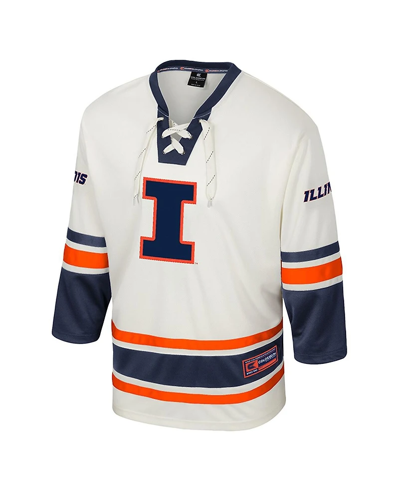 Colosseum Men's Cream Illinois Fighting Illini Puck Proud Fashion Hockey Jersey