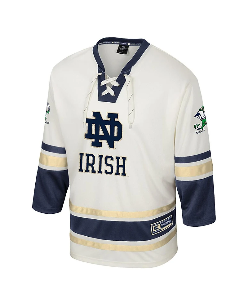 Colosseum Men's Cream Notre Dame Fighting Irish Puck Proud Fashion Hockey Jersey