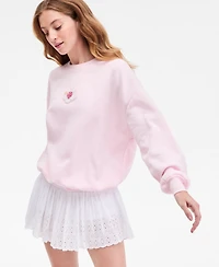 Just Polly Juniors' Foldover-Waist Eyelet-Embroidered Skort