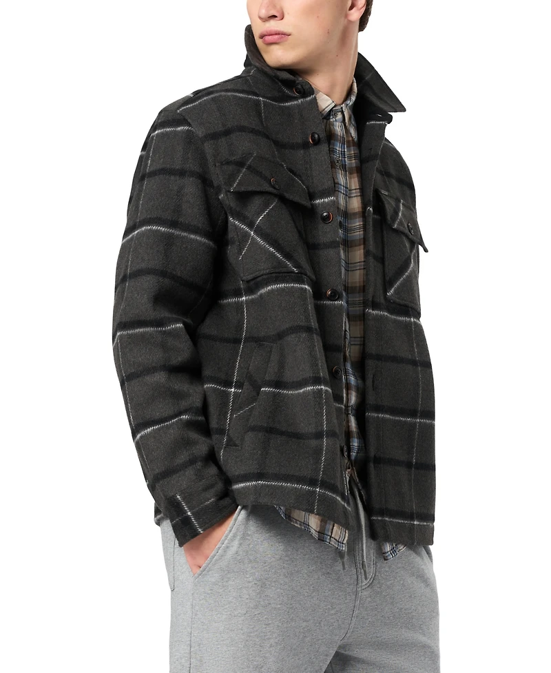 Buffalo David Bitton Men's Jace Plaid Button front Shacket