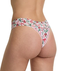 Hanky Panky Women's Printed Signature Lace Original Rise Thong Underwear