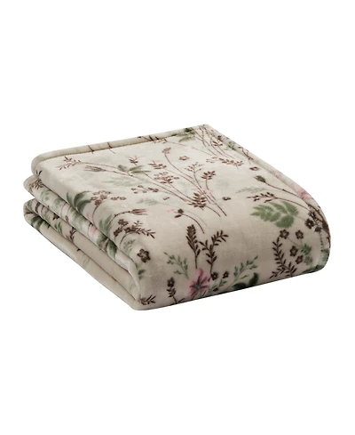 Lucky Brand Wildflower Plush Throw, 50" x 70"