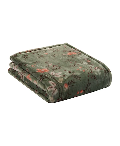 Lucky Brand Wildflower Plush Throw, 50" x 70"