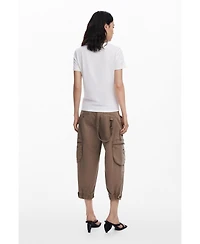 Desigual Women's T-shirt with cat rhinestones