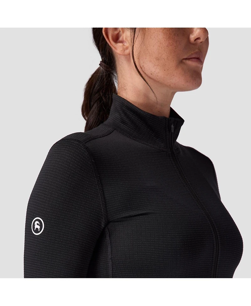 Backcountry Women's Pines Microgrid Ultra-Lt Baselayer 1/4-Zip Top Lightweight Long Underwear Tops