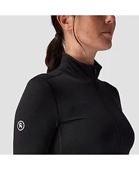 Backcountry Women's Pines Microgrid Ultra-Lt Baselayer 1/4-Zip Top Lightweight Long Underwear Tops