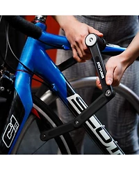Sigtuna Folding Bike Lock Heavy Duty Hardened Steel with Mounting and Anti Scratch Coating