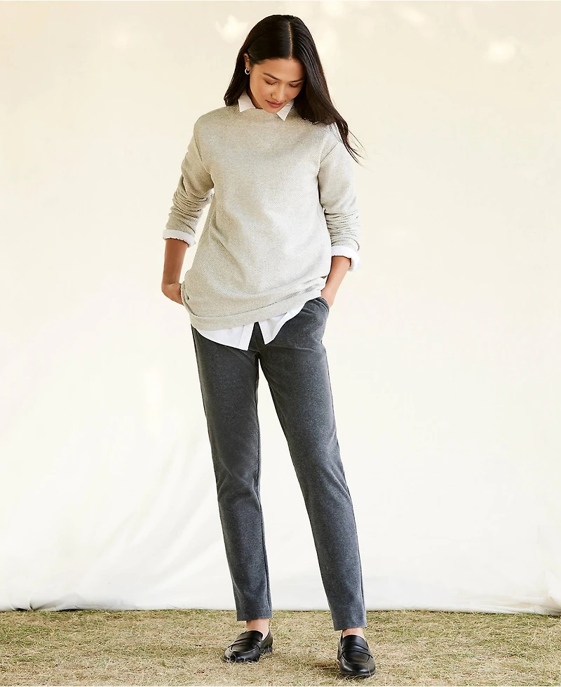 Lands' End Women's Tall Sport Knit High Rise Corduroy Pants