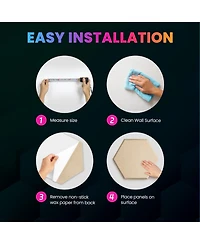 Sonic Acoustics Acoustic Panels 12-Pack Soundproof Wall Panels Sound Absorbing Hexagon Panels
