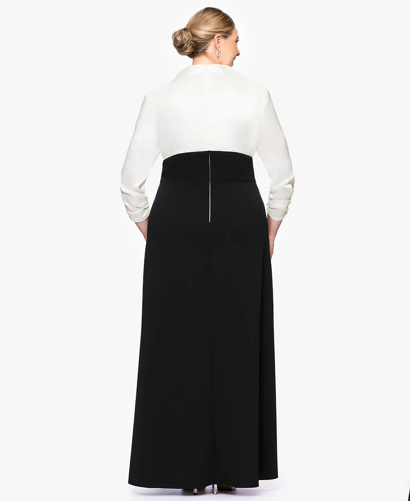 Betsy & Adam Plus Long Sleeve Sheath Dress