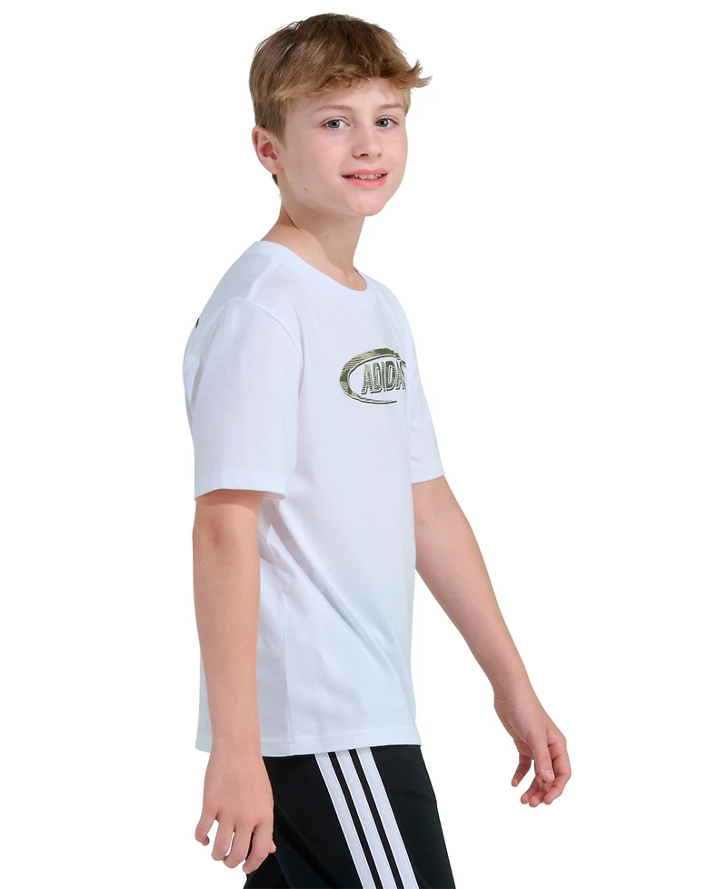 adidas Boys 8-20 Short-Sleeve Lenticular Camo Poster T-Shirt