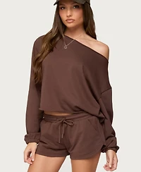 Edikted Women's Kordelia Off Shoulder Sweatshirt