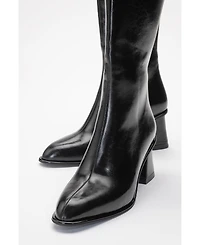 Prologue Shoes Paradis Block Heel Knee High Boot (Women)