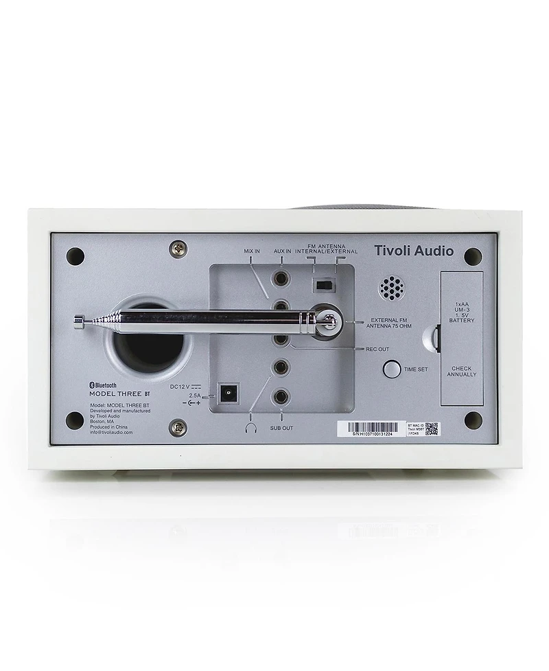 Tivoli Audio Model Three Bt Usb-c/A Clock Radio - White