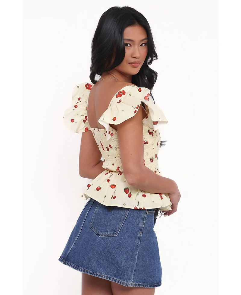 Petal and Pup Remira Smocked Ruffle Top
