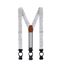Trafalgar Men's Jack's Frosty Winter Wonderland Silk Holiday Button End Suspenders