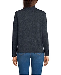 Lands' End Women's School Uniform Sweater Fleece Zip Front Jacket
