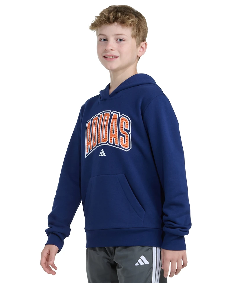 adidas Boys 8-20 Long-Sleeve Hooded Collegiate Sweatshirt