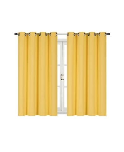 Kate Aurora 100% Thermal Blackout Bath & Kitchen Window Curtains - 50 in. W x 45 L, Teal