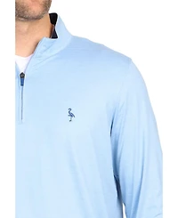 Tailorbyrd Men's Melange Mesh Performance Quarter Zip