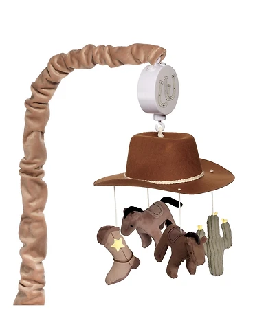 Lambs & Ivy Country Western Cowboy Hat Musical Baby Crib Mobile Soother Toy