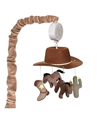 Lambs & Ivy Country Western Cowboy Hat Musical Baby Crib Mobile Soother Toy