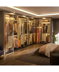 Aheaplus 4FT Small Closet Organizer with Fabric Drawers