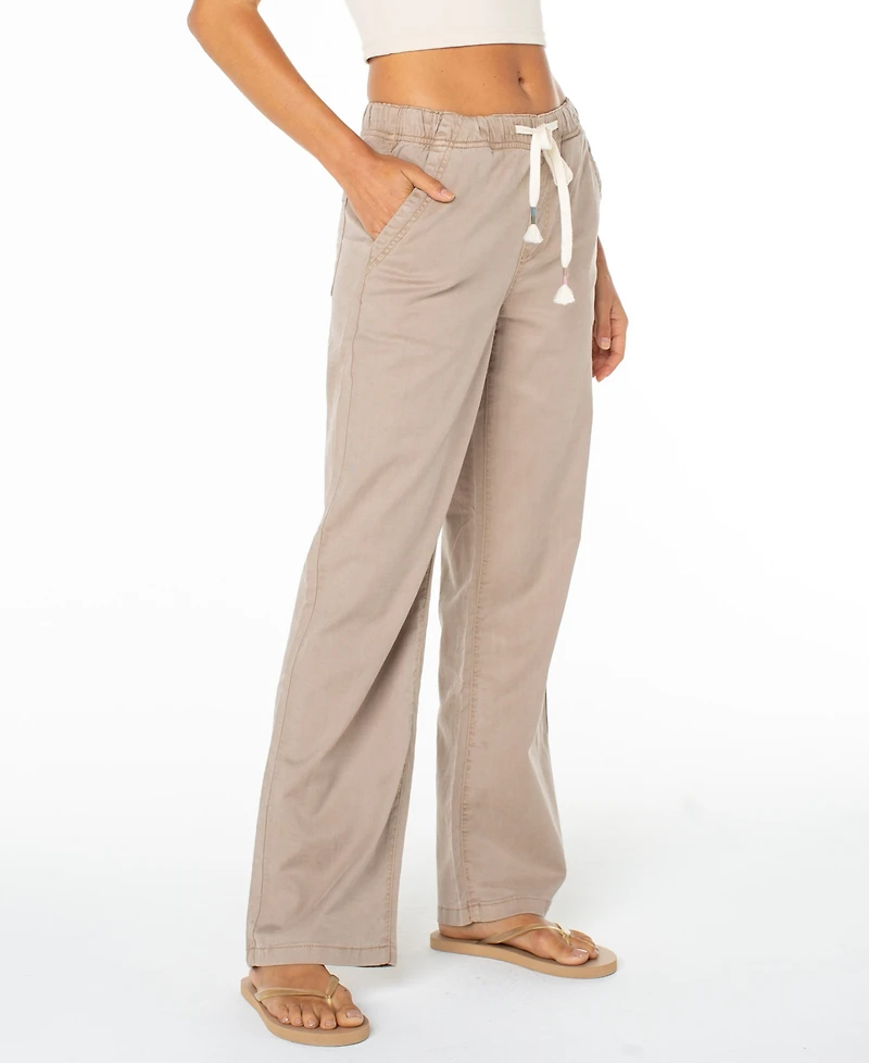 Roxy Women's Sunset Dream Mid-Rise Twill Pants